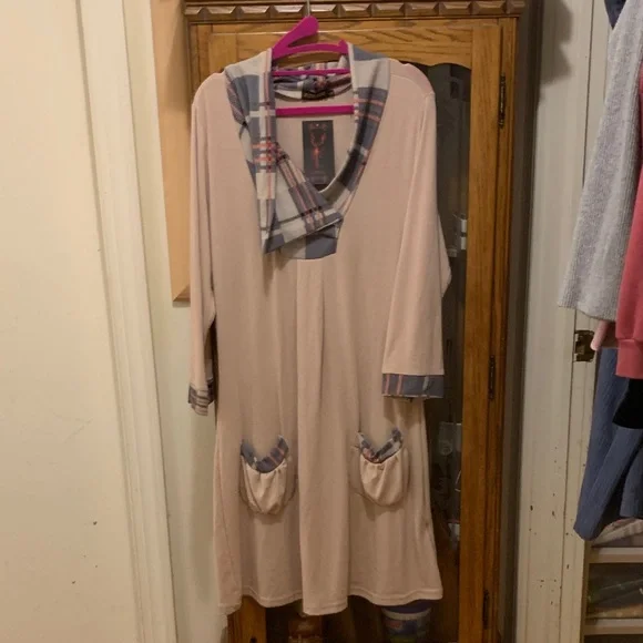 Reborn Plaid Accent Pink Dress - Picture 8 of 11